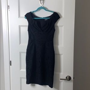 Black Dress with Crochet Overlay Sz 6